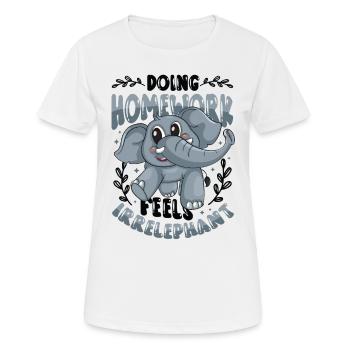 Hausaufgaben machen, fühlt sich nicht gut an - Frauen T-Shirt atmungsaktiv - Weiß - Vorne - AI Model Female 172 dark (172cm)