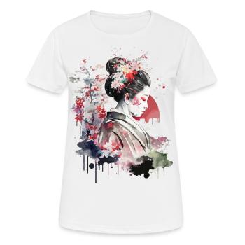 Enchanting Geisha - Women's Breathable T-Shirt - white - Front - AI Model Female 172 dark (172cm)