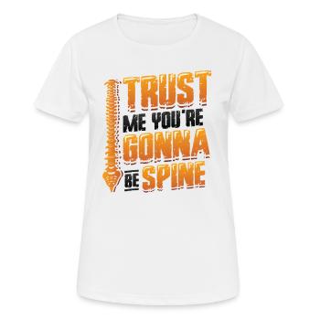 Vertrauen Sie Mir, ich bin Chiropraktiker - Frauen T-Shirt atmungsaktiv - Weiß - Vorne - AI Model Female 172 dark (172cm)