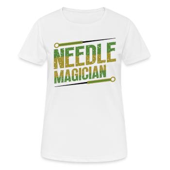 Magicien de l’aiguille, acupuncteur - T-shirt respirant Femme - blanc - Devant - AI Model Female 172 dark (172cm)
