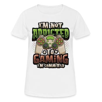 Je ne suis pas accro aux jeux d’argent, je suis un joueur - T-shirt respirant Femme - blanc - Devant - AI Model Female 172 dark (172cm)