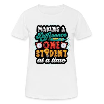 Making a difference - Women's Breathable T-Shirt - white - Front - AI Model Female 172 dark (172cm)