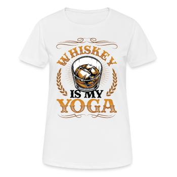 Le whisky est mon yoga, amateur de whisky - T-shirt respirant Femme - blanc - Devant - AI Model Female 172 dark (172cm)