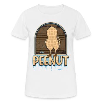 Peenut, drôle de cacahuète qui fait - T-shirt respirant Femme - blanc - Devant - AI Model Female 172 dark (172cm)