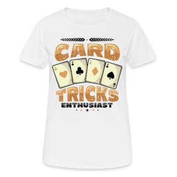 Card Tricks, Enthusiast, Magic Tricks, Wizard - Women's Breathable T-Shirt - white - Front - AI Model Female 172 dark (172cm)