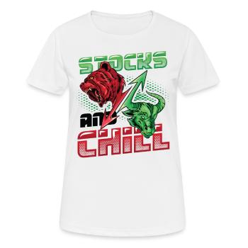 Stocks And Chill, Buy - Women's Breathable T-Shirt - white - Front - AI Model Female 172 dark (172cm)