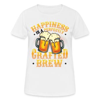 Bierbrauen und Braumeister-Glück In Perfektion - Frauen T-Shirt atmungsaktiv - Weiß - Vorne - AI Model Female 172 dark (172cm)