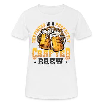 Bierbrauen und Braumeister-Glück In Perfektion - Frauen T-Shirt atmungsaktiv - Weiß - Vorne - AI Model Female 172 dark (172cm)