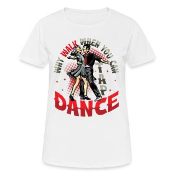 Why go when you can steppe? - Women's Breathable T-Shirt - white - Front - AI Model Female 172 dark (172cm)