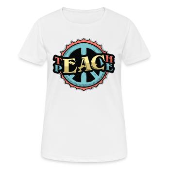 Teaching Peace - Women's Breathable T-Shirt - white - Front - AI Model Female 172 dark (172cm)