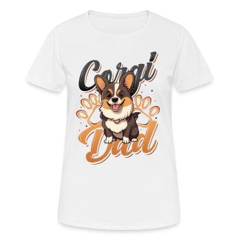 Corgi Daddy, Mignon Corgi Daddy - T-shirt respirant Femme - blanc - Devant - AI Model Female 172 dark (172cm)
