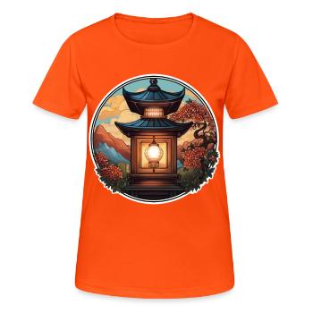 Lanterne Toro - T-shirt respirant Femme - orange néon - Devant - AI Model Female 172 dark (172cm)