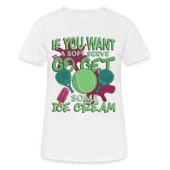 Wenn Sie Einen Weichen Aufschlag Wünschen - Frauen T-Shirt atmungsaktiv - Weiß - Vorne - AI Model Female 172 dark (172cm)