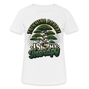 Das Trimmen Von Bonsai Ist Meine Therapie Bonsai - Frauen T-Shirt atmungsaktiv - Weiß - Vorne - AI Model Female 172 dark (172cm)