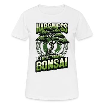 Japanischer Bonsai - Frauen T-Shirt atmungsaktiv - Weiß - Vorne - AI Model Female 172 dark (172cm)