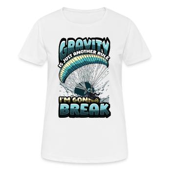 Fallschirmspringen Parachute Skydiving Paraglider - Frauen T-Shirt atmungsaktiv - Weiß - Vorne - AI Model Female 172 dark (172cm)