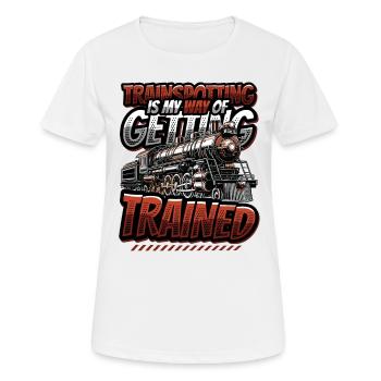 Trainspotting Train Lovers Trains - T-shirt respirant Femme - blanc - Devant - AI Model Female 172 dark (172cm)