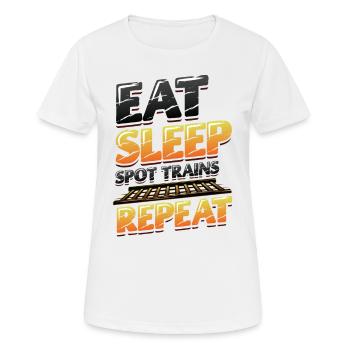 Trainspotting Train Lovers Trains - T-shirt respirant Femme - blanc - Devant - AI Model Female 172 dark (172cm)