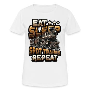 Trainspotting Train Lovers Trains - T-shirt respirant Femme - blanc - Devant - AI Model Female 172 dark (172cm)