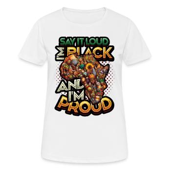 African American Black History - Women's Breathable T-Shirt - white - Front - AI Model Female 172 dark (172cm)