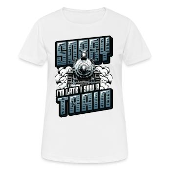 Trainspotting Train Lovers Trains - T-shirt respirant Femme - blanc - Devant - AI Model Female 172 dark (172cm)