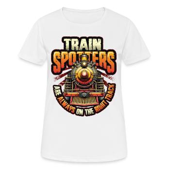 Trainspotting Zug Liebhaber Züge - Frauen T-Shirt atmungsaktiv - Weiß - Vorne - AI Model Female 172 dark (172cm)