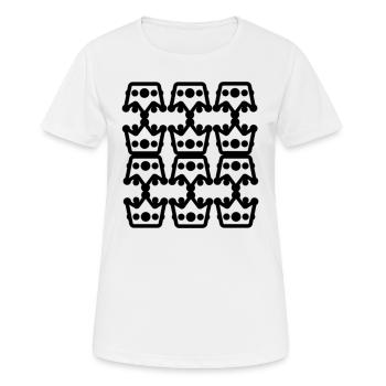 Lampen-Typ-Design - Frauen T-Shirt atmungsaktiv - Weiß - Vorne - AI Model Female 172 dark (172cm)