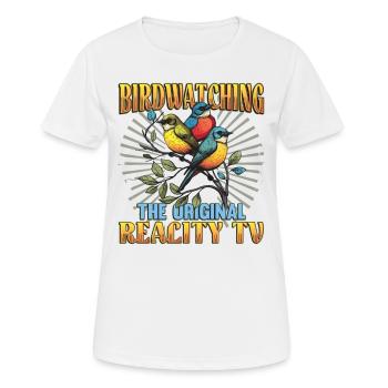 Birdwatching Original Reality TV Birdwatchers - Women's Breathable T-Shirt - white - Front - AI Model Female 172 dark (172cm)