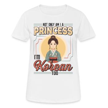 Mädchen Koreanische Herkunft Südkorea - Frauen T-Shirt atmungsaktiv - Weiß - Vorne - AI Model Female 172 dark (172cm)