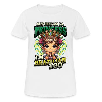 Mädchen Brazilianische Herkunft Brasilien - Frauen T-Shirt atmungsaktiv - Weiß - Vorne - AI Model Female 172 dark (172cm)