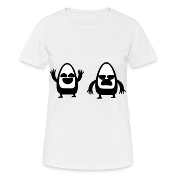 Laugh cry - Women's Breathable T-Shirt - white - Front - AI Model Female 172 dark (172cm)