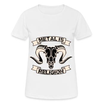 Metal Schädel Religion - Frauen T-Shirt atmungsaktiv - Weiß - Vorne - AI Model Female 172 dark (172cm)
