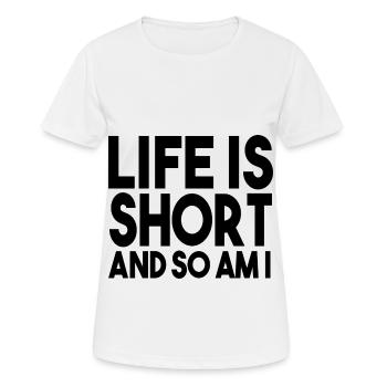 Drôles de phrases Drôles De Cadeaux - T-shirt respirant Femme - blanc - Devant - AI Model Female 172 dark (172cm)