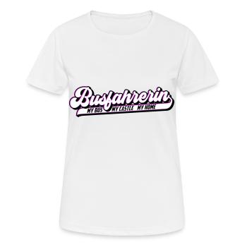 Busfahrerin | Farben änderbar - Frauen T-Shirt atmungsaktiv - Weiß - Vorne - AI Model Female 172 dark (172cm)