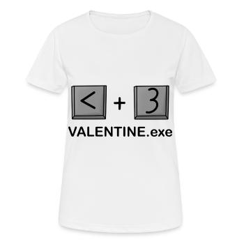 Valentine Computer Taste Valentinstag - Frauen T-Shirt atmungsaktiv - Weiß - Vorne - AI Model Female 172 dark (172cm)