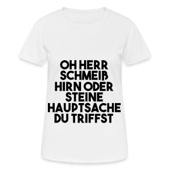Lustige Sprüche Witzige Sprüche Geschenk - Frauen T-Shirt atmungsaktiv - Weiß - Vorne - AI Model Female 172 dark (172cm)