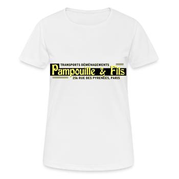 pampouille & fils - T-shirt respirant Femme - blanc - Devant - AI Model Female 172 dark (172cm)