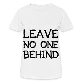Ne laissez personne pour compte de l'aide aux réfugiés Droits humains - T-shirt respirant Femme - blanc - Devant - AI Model Female 172 dark (172cm)