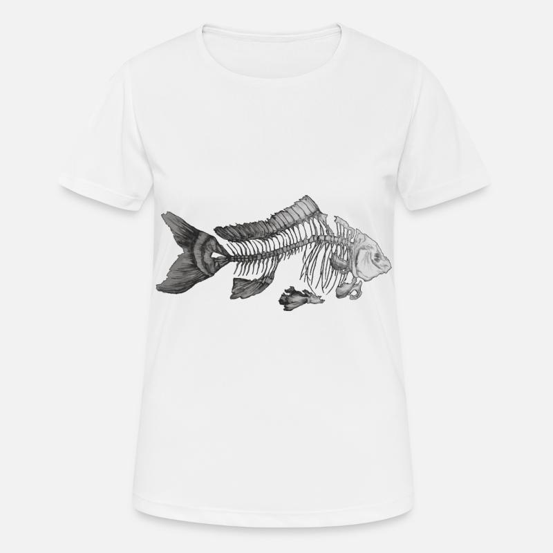 Fish in black and white - Women's Breathable T-Shirt - white