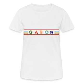 GABON - Women's Breathable T-Shirt - white - Front - AI Model Female 172 dark (172cm)