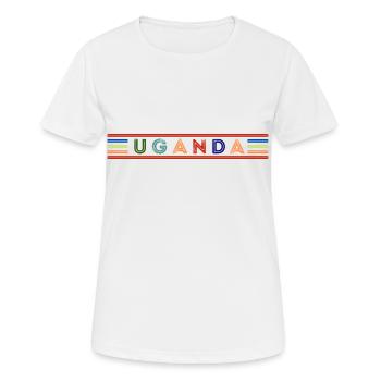 UGANDA - Women's Breathable T-Shirt - white - Front - AI Model Female 172 dark (172cm)