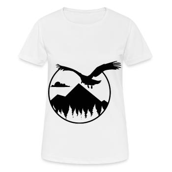 Eagles and Mountains - Eagle and Mountain - Women's Breathable T-Shirt - white - Front - AI Model Female 172 dark (172cm)