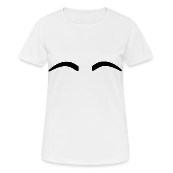 Sourcils drôle - T-shirt respirant Femme - blanc - Devant - AI Model Female 172 dark (172cm)