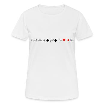L'as de trèfle... - T-shirt respirant Femme - blanc - Devant - AI Model Female 172 dark (172cm)