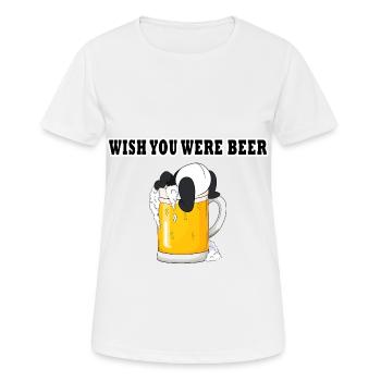 Wish You Were Bear - Funny Panda - Women's Breathable T-Shirt - white - Front - AI Model Female 172 dark (172cm)
