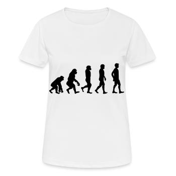 Evolution | Darwinism | Evolution Theory | Ape - Women's Breathable T-Shirt - white - Front - AI Model Female 172 dark (172cm)