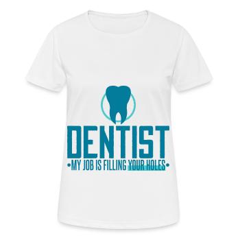 Dentiste Dentistes Dentistes Médecine - T-shirt respirant Femme - blanc - Devant - AI Model Female 172 dark (172cm)