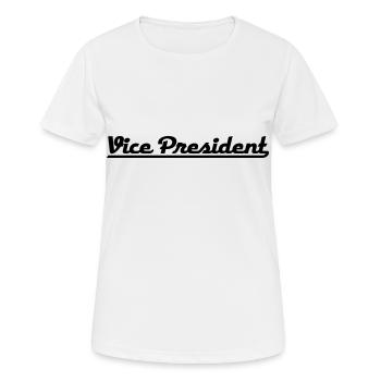 Vice-président - T-shirt respirant Femme - blanc - Devant - AI Model Female 172 dark (172cm)