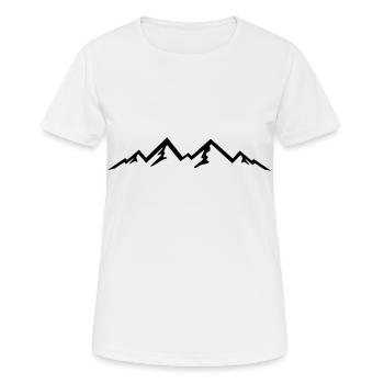 Berge, Berg - Frauen T-Shirt atmungsaktiv - Weiß - Vorne - AI Model Female 172 dark (172cm)