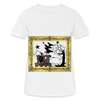 Horreur Moyen Âge Château Forteresse Faucheuse Mort - T-shirt respirant Femme - blanc - Devant - AI Model Female 172 dark (172cm)